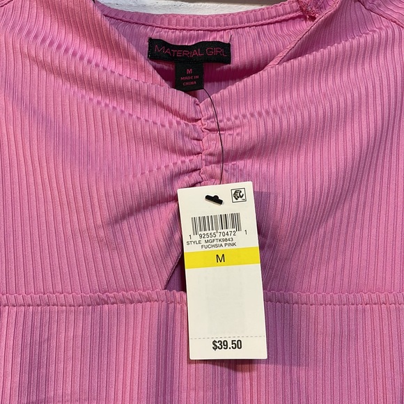 NWT(M) (XL) pink long sleeves bodysuit keyhole ruched bust high waist low rise - Picture 4 of 9